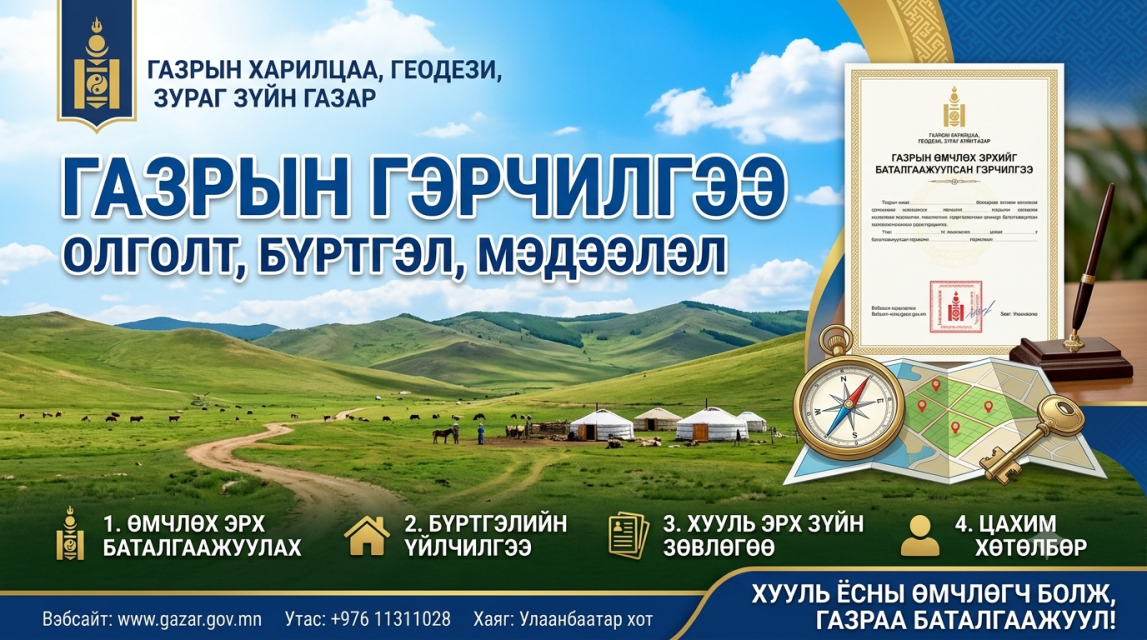 Байгууллагын газрын гэрчилгээ